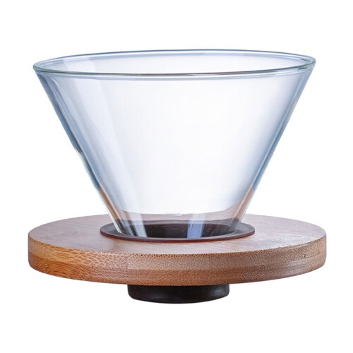 Cafetera de vidrio con filtro reutilizable y 1