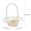 Panier à fleurs de mariage blanc tressé, léger et portable 6