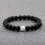 Sort lava og malakit Yin Yang armbåndssæt til par 1