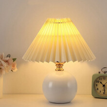 Lampe de chevet rétro USB, base en céramique, LED (1 pièce)