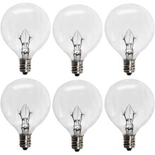 Ampoules pour chauffe-cire Changmaius G50 25W, culot E12, lot de 6