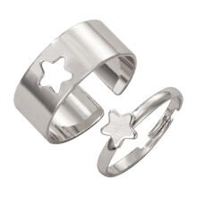 Anillos de pareja estilo punk de Star Moon Hollow