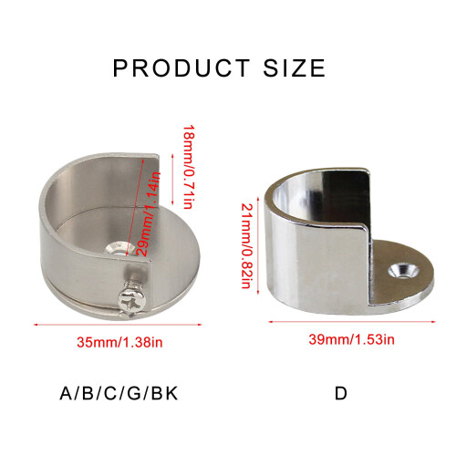 Függönyrúd Konzolok Ötvözet 28mm 2 db 2