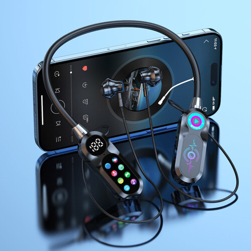 Wireless Neckband Earphones Bluetooth 5.3 LED 2