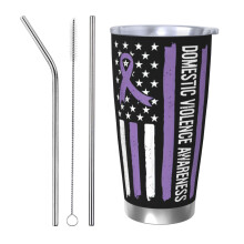 Vaso térmico de acero inoxidable de 20 oz para viajes.