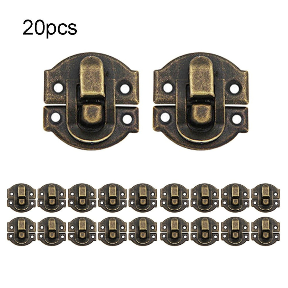 Antique Bronze Hasp Lock Clasp For Jewelry Box 20Pcs 9314556548000