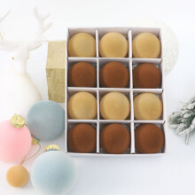 Decorazioni natalizie in velluto per albero di Natale, 12 pezzi, colori assortiti
