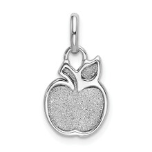 Apfelanhänger aus rhodiniertem Sterlingsilber mit Emaille-Beschichtung QC9286