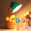 Jacenvly juleblomst skrivebordslampe USB genopladelig 1