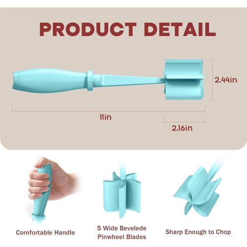 Heat-Resistant Meat Chopper Nylon Non-Stick Aqua 1