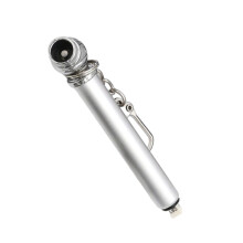Mini tire pressure gauge 10–50 PSI with hanging chain