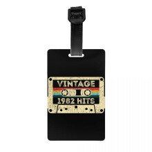 Vintage 1982 Cassette Luggage Tag 38th Birthday