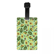 Avocado luggage tag with name card and privacy cover