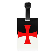 Crusader Cross Marble Luggage Tag Custom 1pc