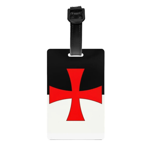 Crusader Cross Marble Luggage Tag Custom 1pc
