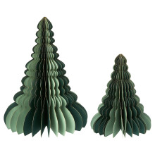 Paper Christmas Tree Tabletop Decor 12 inch White