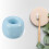Ceramic Toothbrush Holder Round Blue 1.65 x 1.18 Inch 2