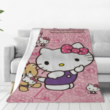 Flanelová fleecová deka Hello Kitty 122 cm x 102 cm