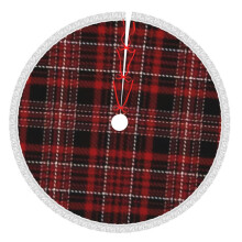 Christmas tree skirt plaid 36 inch