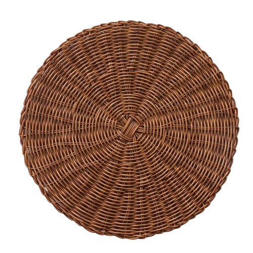 Platzsets mit Wärmedämmung, Rattan-Imitat, 4er-Pack