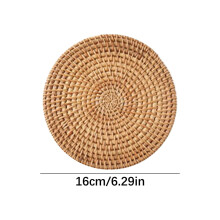 Salvamanteles de ratán para ollas y sartenes calientes, 12 cm de diámetro.