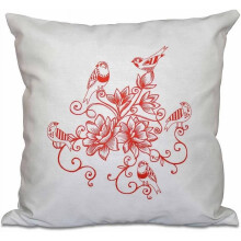 Daisy floral pillow pink 16 x 16 inch