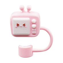 Pink TV Straw Cap Gracefulvara 10mm x 10mm Removable