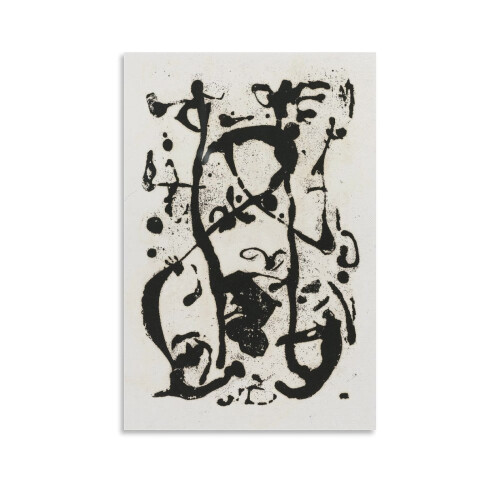 Affiche abstraite sur toile de Jackson Pollock, 20 x 30 pouces