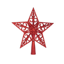 Décoration de sapin de Noël étoile creuse rouge (1 pièce)