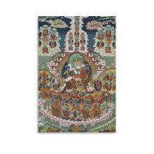 Décoration murale estampe Thangka Bodhisattva tibétaine 20x30 pouces