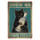 Affiche Chats Noirs Décoration Murale Vintage Bar 150x100cm 1