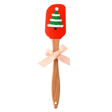 Szilikon spatula készlet fa nyéllel, 4 darabos