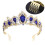 Unbranded Blue Rhinestone Crown with Comb 8