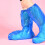 Disposable waterproof shoe covers with elastic ankle 100 pcs 1