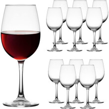 Verres à vin à pied en cristal 35 cl (12 pièces)
