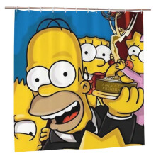 Simpsons Duschvorhang, 152 x 183 cm, wasserdicht, schimmelresistent