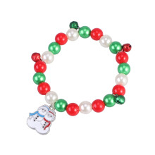 Christmas charm bracelet for kids with snowman pendant