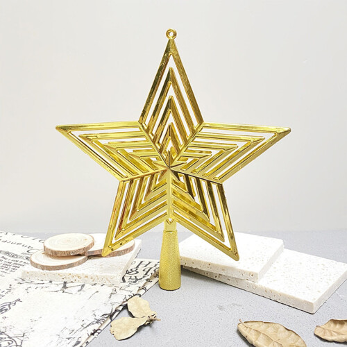 Christmas Tree Topper Star Plastic Pentagram1pc