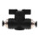 Black Plastic Air Pipe Ball Valve for Pneumatic Systems 1 3