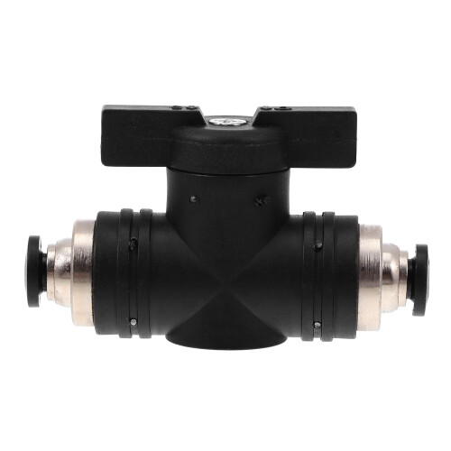 Black Plastic Air Pipe Ball Valve for Pneumatic Systems 1 2