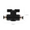 Black Plastic Air Pipe Ball Valve for Pneumatic Systems 1 6