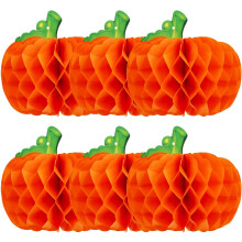 Halloweenske papierové lampióny tekvicová dekorácia 6 ks 25 cm