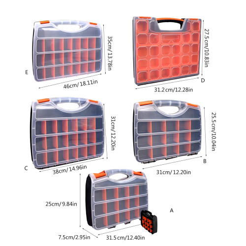 Workshop Organizer Container with Removable Dividers and 2