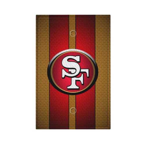 SF49ers Leder-Lichtschalterpanel mit römischem Rahmen, einzeln