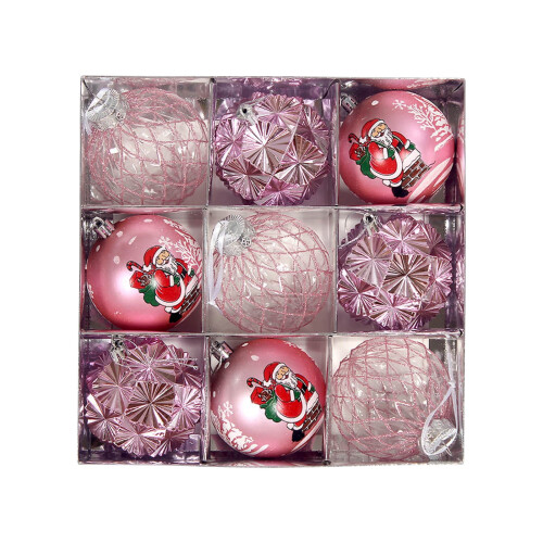 Weihnachtskugel-Set, galvanisierter Kunststoff, 12-teilig