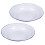 Plat de service rond en émail blanc YULIJU (2 pièces) 1