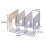 Tassenorganizer met plastic plankje, stapelbaar, 3-pack 1