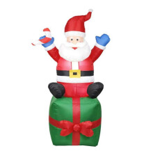 Père Noël gonflable décoratif extérieur 1,80 m avec lumières LED