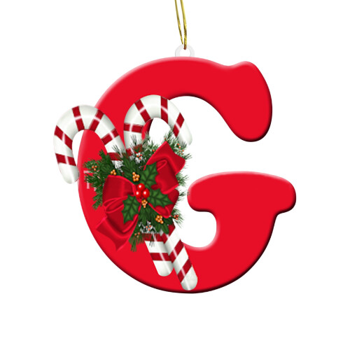 Feimajia Christmas tree pendant, red, 26 letters