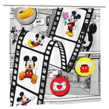 Mickey egér zuhanyfüggöny, vízálló poliészter, egy méret